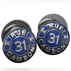 NWT Blue Chanel 31 Rue Cambon Earrings